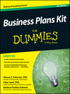 Cover image for Business Plans Kit For Dummies